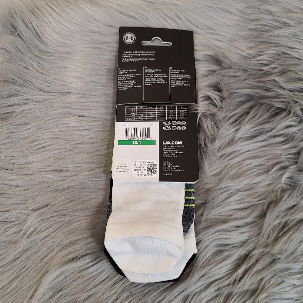 Under Armour Run No Show Tab Socks 2 Pair Running - Picture 5 of 6